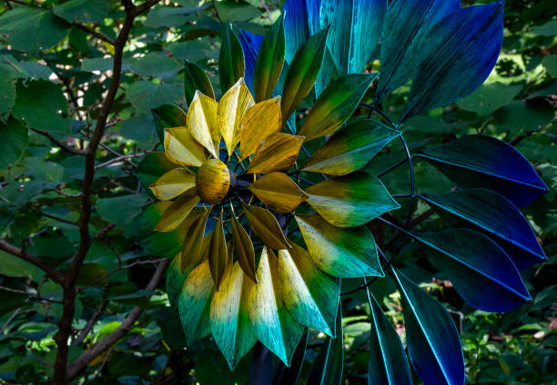 Exotic metal garden wind spinner