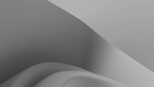 istock Simple Curve White Contemporary Delicate Modern 3D Rendering Abstract Background in Elegant 2176835764