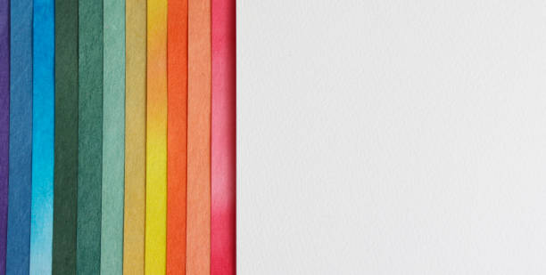 istock Colorful paper on white background. 2176835877