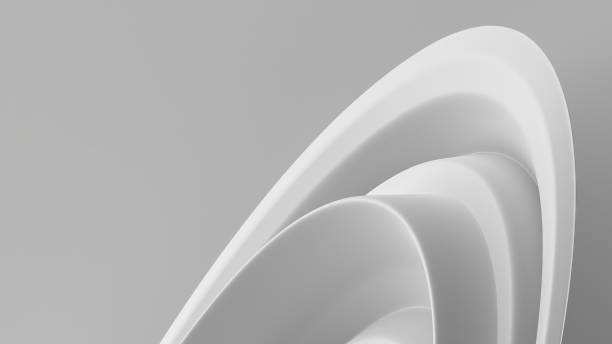 istock Simple Curve White Bezier Curve Contemporary Elegant In Modern 3D Rendering Abstract Background 2176836553