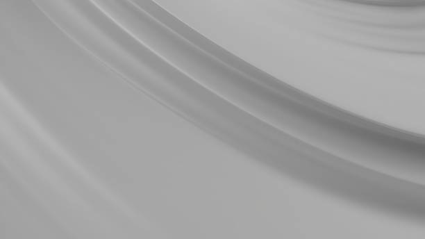 Simple Curve White Contemporary Pop Culture Elegant and Modern 3D Rendering Abstract Background