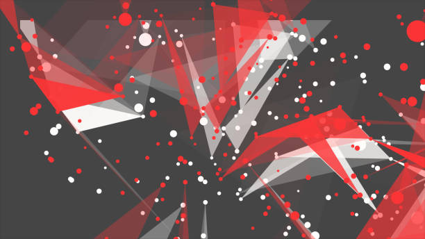 Stylish red plexus background for presentation, printing, business cards, banner. 3d rendering