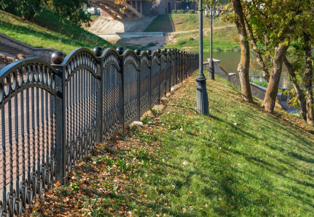 istock metal fence 2176852409