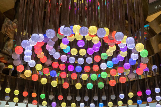 Colorful hanging LED light, for ceiling decoration