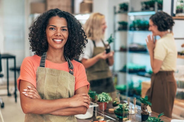 istock Beautiful flower shop owner 2176865044