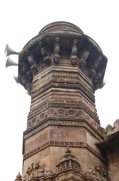 istock Jhulta Minara Masjid Or Shaking Minarets - Ancient Old Islamic Heritage Mosque Carving Pattern Design Photography While Traveling Ahmedabad 2176865132