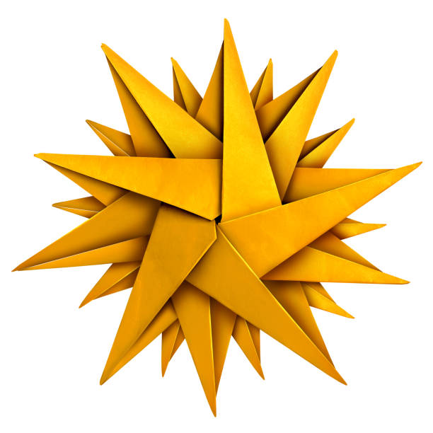 Isolated origami paper diamonds