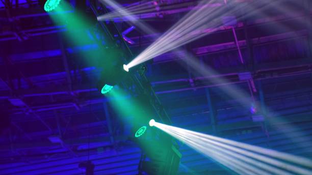 istock High Luminance Stage Disco Lights Casting Colorful Light Beams during Concert Gig Performance in Indoor Sport Arena Stadium 2176872837