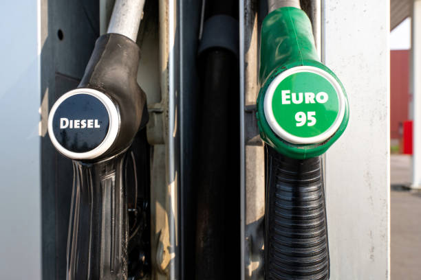 istock Diesel and Euro 95 gas pump 2176873935