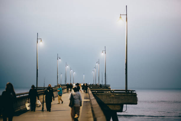 istock Foggy day, blues-filled Venice Beach 2176876882