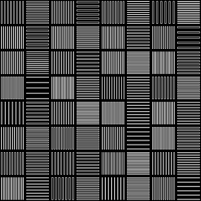 Striped Squares In Checked By Rotation Pattern With Stroke Stock ...