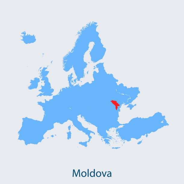 Moldova map vector of the Moldova map drawing of the map of moldova stock illustrations