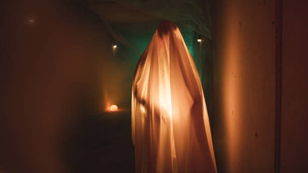 istock Ghost Floating Around In Halloween Night 2176879538