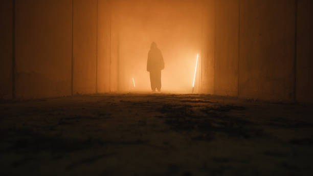istock Strange Walk In Silhouette For The Death 2176879625