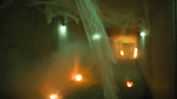 istock Dirty Tunnel With Cobwebs Hanging 2176879667