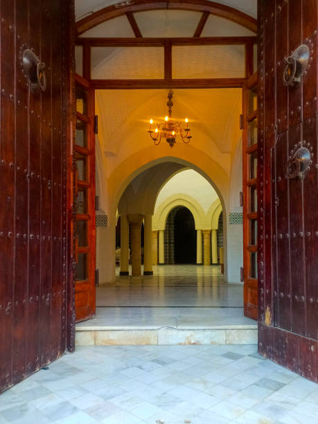 istock Tunisian Arabic style wooden door 2176895554