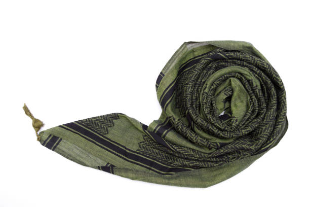 istock Green arabic scarf isolated on white background. 2176895766