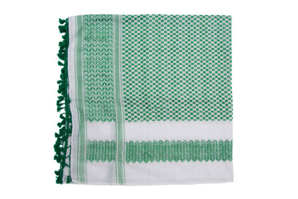 istock Green arabic scarf isolated on white background. 2176895771