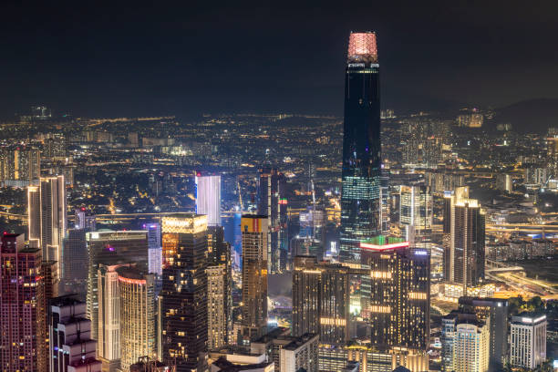 Kuala Lumpur skyline during the night, Malaysia