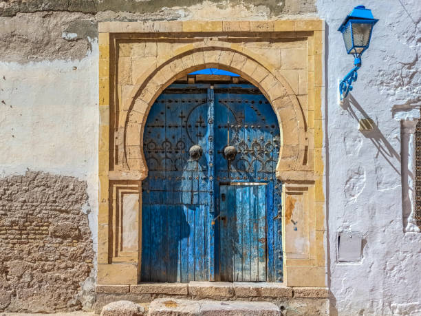 istock Tunisian Arabic style wooden door 2176899472
