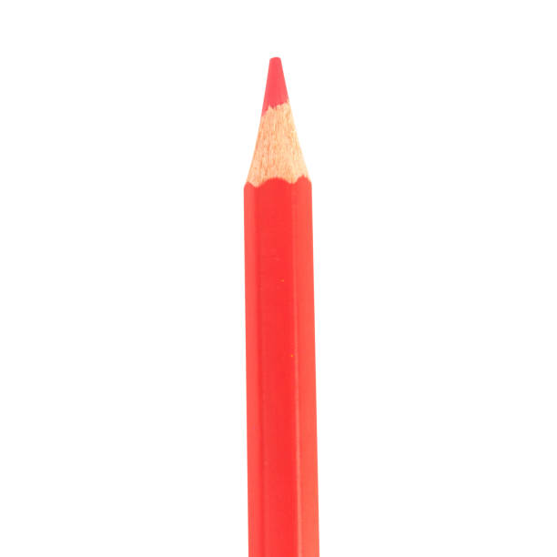 istock Colored pencil orange one isolated on white background 2176899853