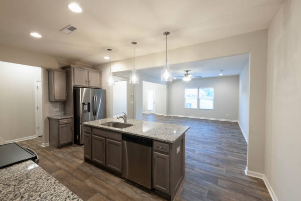 istock Modern Kitchen with Open View of the Living Area 2176905119