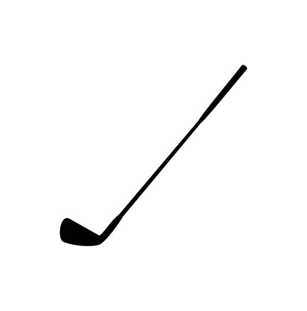 illustrations, cliparts, dessins animés et icônes de illustration vectorielle de l’icône du club de golf en fer sur fond blanc. - club