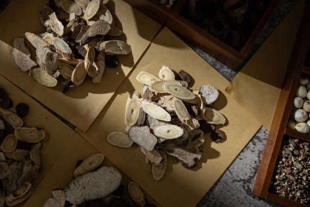 istock Chinese herbal medicine on table 2176916682