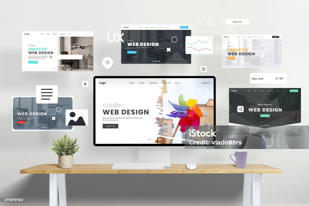 Net Design Studio Web Design Studio Concept Pages Flying Around With Web Page Modules ...