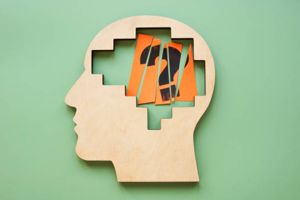 istock Head outline with a question mark. Uncertainty and decision-making. 2176964586