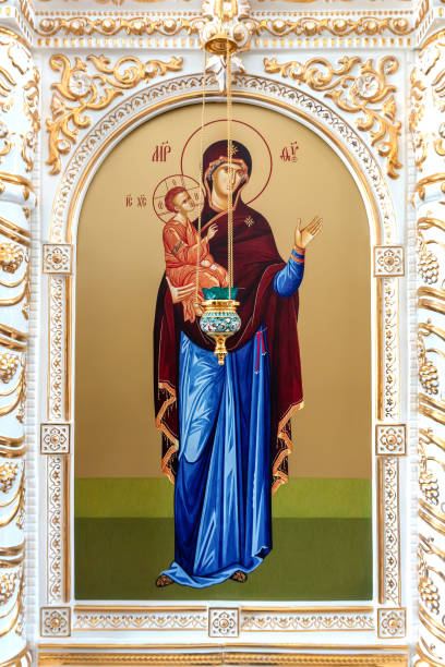 istock Virgin Mary with Infant Jesus  Traditional Orthodox Icon 2176968521