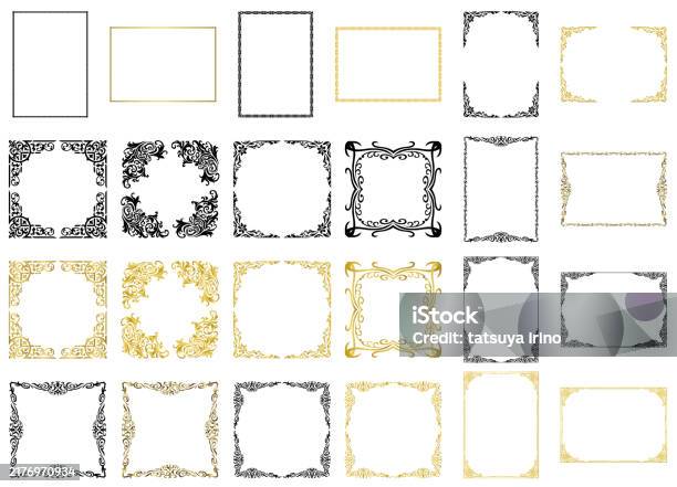 Modern Frame Designs Rectangular Shape Template Set Of Decorative Frames Borders And Rectangular Shapes Modern ...