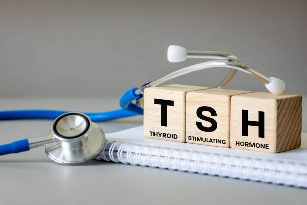 istock TSH Thyroid Stimulating Hormone Symbol. Medical concept. Thyroid protection. Hyperthyroidism and hypothyroidism, Health care. 2176972475
