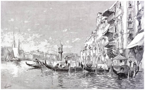 Grand Canal in Venice Italy illustration 1885
Original edition from my own archives
Source : Ilustracion Artistica 1885