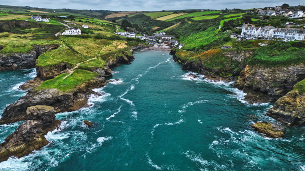 istock Scenic Coastal View with Cliffs and Greenery in Tintagel, Cornwall, UK 2176976520