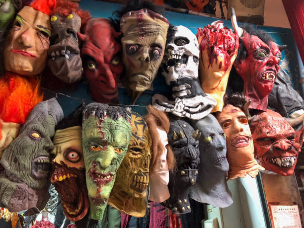 istock Horror-Themed Halloween Masks Display – Perfect for Spooky Commercials 2176977236