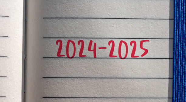 istock New educational academic year 2024-2025 written on a notepad page 2176979367