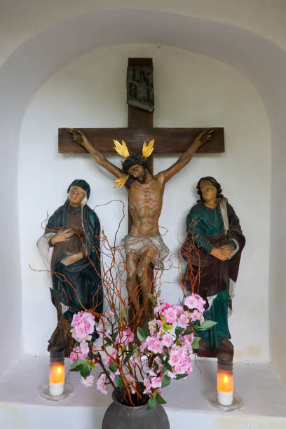 istock Interior of a roadside shrine in Poland. 2176979693