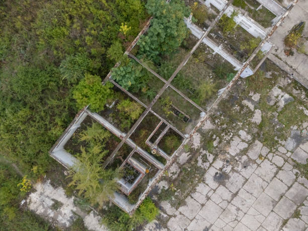 Ruined industry building and lot for sale