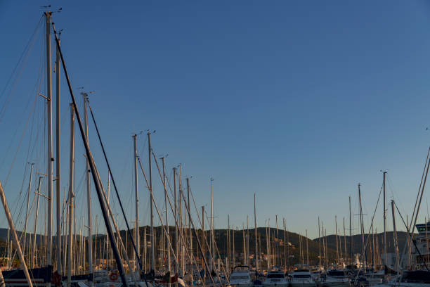 istock Harbor with sailboats and yachts in a quiet harbor 2176994215