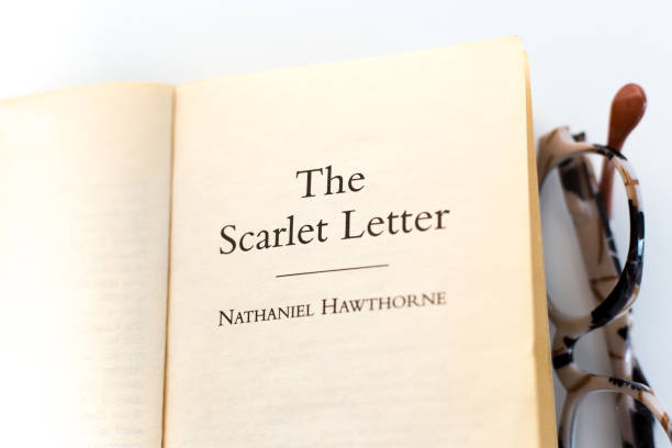 istock Open Book, Title: The Scarlet Letter, Nathaniel Hawthorne 2177002369