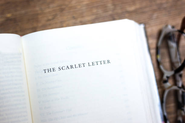 Open Book, Title: The Scarlet Letter, Nathaniel Hawthorne