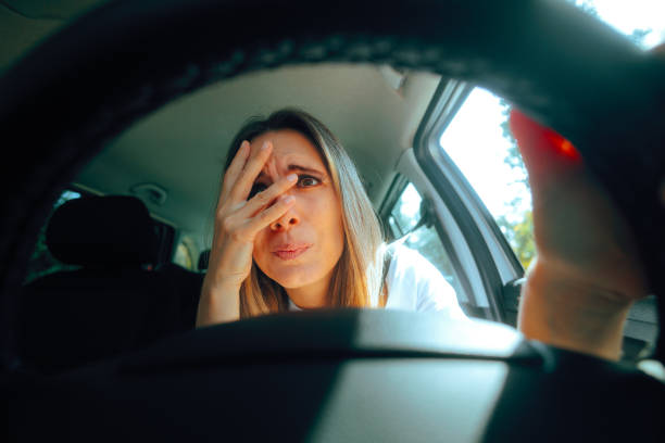 istock Stressed Driver Feeling Anxious Behind the Wheel Driving 2177016944