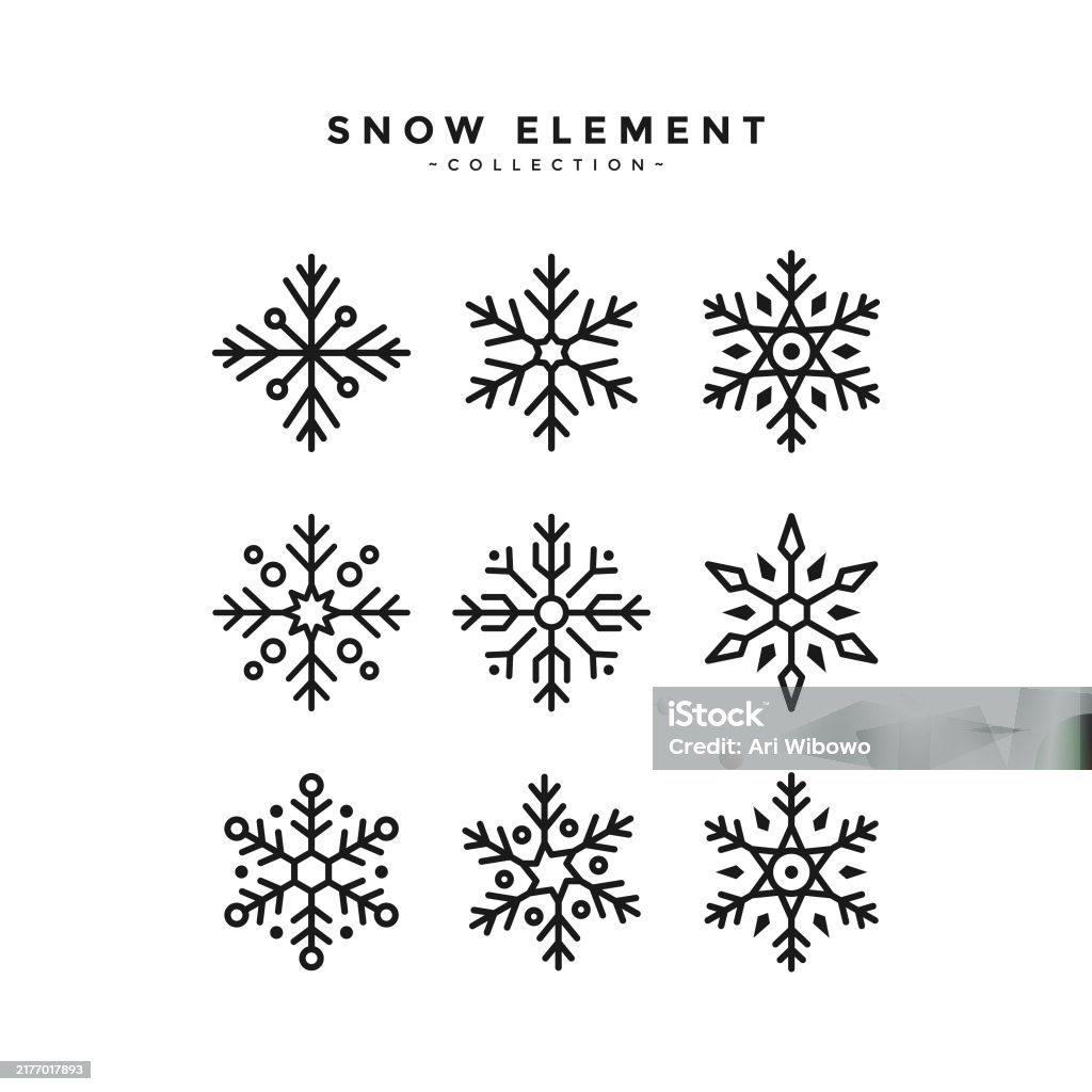 Snow Fall Element Snow Winter Element Vector Collection Stock Illustration - Download ...