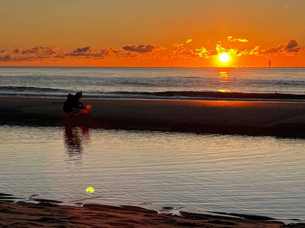 istock Beautiful, atmospheric sunset by the sea 2177032876