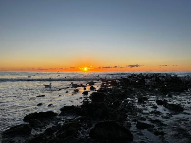 istock Beautiful, atmospheric sunset by the sea 2177033080