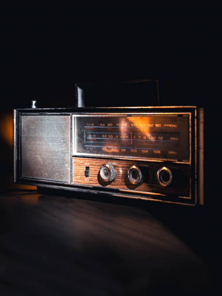 istock Vintage Radio with Warm Lighting and Deep Shadows 2177035150