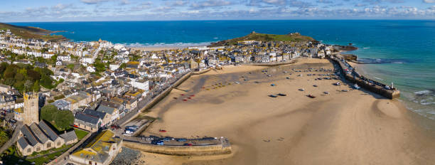 istock Panoramic Aerial View of St Ives Harbour in Cornwall, UK 2177037494
