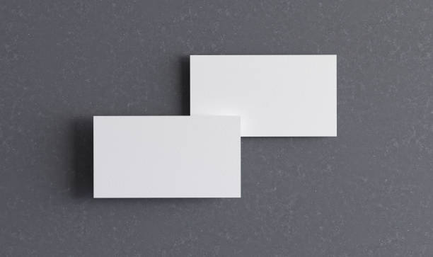 istock Blank business cards on stone background 2177038605