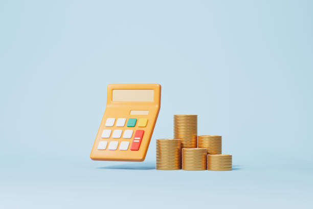 istock 3d rendering Calculator currency for financial economy topics 2177040239